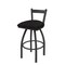 Holland Bar Stool Co 30" Low Back Swivel Bar Stool, Pewter Finish, Canter Espresso Seat 82130PW003 - alternate 1